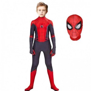 Spiderman Costume Bodysuit for Kids Spandex Zentai Halloween Cosplay Jumpsuit 3D Style