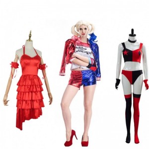 Suicide Squad Harley-Quinn Monster Adult T-Shirt Cosplay Costume with embroidery for Women