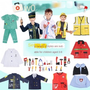 Children doctor uniform cosplay child/firefighter/pilot engineer/cook/nurse cosplay costume