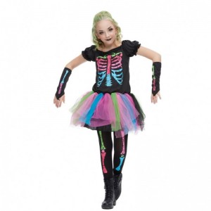 2021 New Arrival Girl Costume Toddler Funky Punky Bone Costume Halloween Costume For Kids