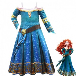 Halloween Braver Legends Merida cosplay Dress Up Girls' Dress Dress Skirt