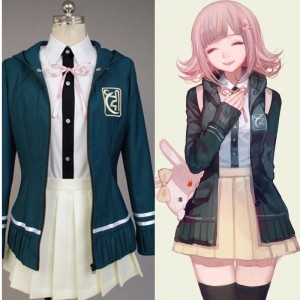 High School Students Uniform Anime Danganronpa Nanami ChiaKi Cosplay Costume Long-sleeved Short Skirt Loli Skirt