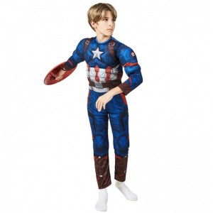 Boy tv&movie costume Captain Cosplay Jumpsuit Child Superhero Costume Child Kids Happy Halloween Fantasy Show