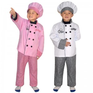 New Style Kids Chef Costume Halloween Party Cosplay Clothing Role Play Girl's And Boy's Chef Apron Costume