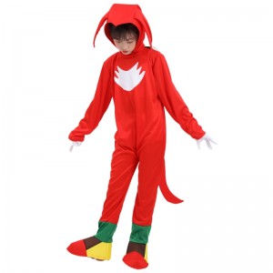 Children Stage Performance Costumes Red Sonic Halloween Costume for Kids