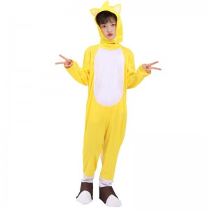 Wholesale Halloween Yellow Fox Tarrs Supersonic Boy Costume Hedgehog Sonic Suits Cosplay Costume For Kids