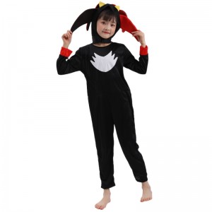 Hot Selling Supersonic Kid Super Black Sonic Black Shadow Charter Costume For Halloween