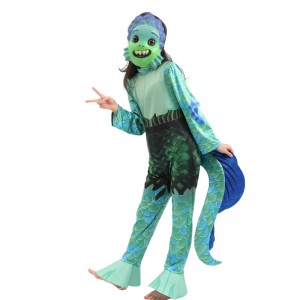 New Style Kids Movie Sea Monster Cosplay Jumpsuit Boys Luca Halloween Costumes For Children