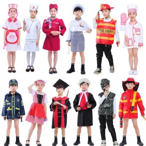 Halloween Children Doctor Cosplay Costume Kindergarten Role-play Firefighter Nurse Cook Police Costume Nurses Pilots Costumes