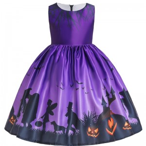 Children's Clothes Print Halloween Princess Dress For Halloween