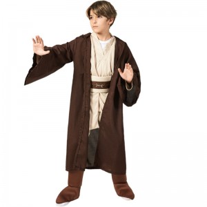 Classic Child's Hooded Jedi Robe Halloween Cosplay Costume for Kids