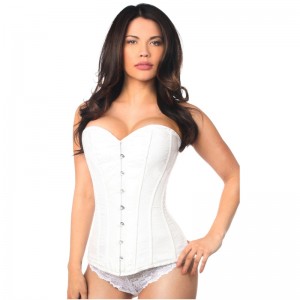 WHITE BROCADE CORSET